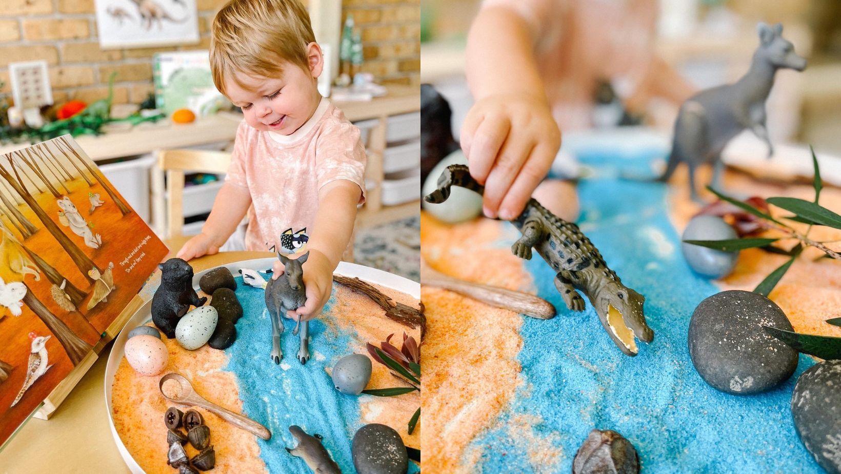 Science and Nature Large animal toys in play